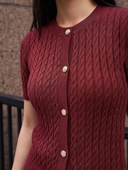 Roman Red Cable Button Top - Image 4 of 4