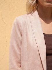 Roman Pink Petite Faux Suede Pocket Jacket - Image 4 of 4