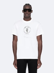 AllSaints White Tier Short Sleeve Crew Neck T-Shirt - Image 1 of 8