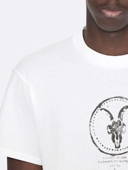 AllSaints White Tier Short Sleeve Crew Neck T-Shirt - Image 4 of 8