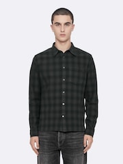 AllSaints Black Bower Long Sleeve Shirt - Image 1 of 8