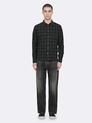 AllSaints Black Bower Long Sleeve Shirt - Image 3 of 8