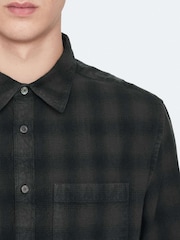 AllSaints Black Bower Long Sleeve Shirt - Image 4 of 8