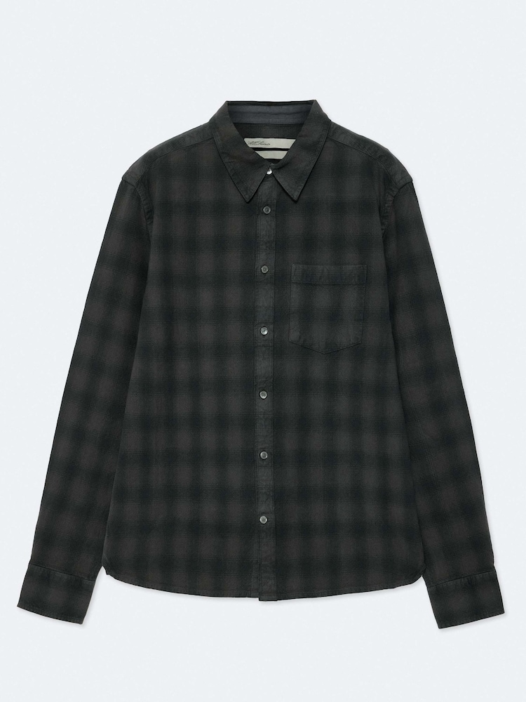 AllSaints Black Bower Long Sleeve Shirt - Image 8 of 8