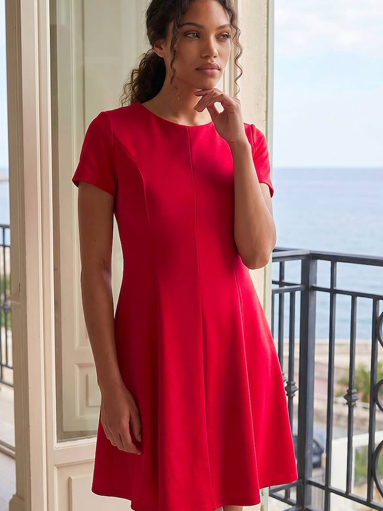 Roman Red Petite Ponte Dress - Image 1 of 4 Roman Red Petite Ponte Dress - Image 1 of 4