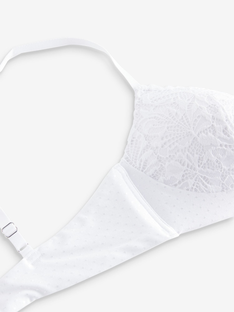 White Pad Non Wire A-E Lace Ultimate Comfort Bra - Image 6 of 6 White Pad Non Wire A-E Lace Ultimate Comfort Bra - Image 6 of 6
