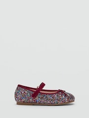 Mango Red Glitter Mary Jane Ballerina Shoes - Image 3 of 4