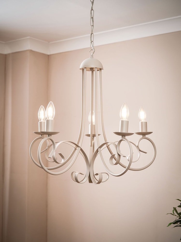 Visconte by BHS Livorno 5 Light Chandelier - Image 1 of 6 Visconte by BHS Livorno 5 Light Chandelier - Image 1 of 6