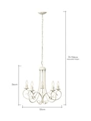 Visconte by BHS Livorno 5 Light Chandelier - Image 4 of 6