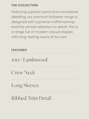Khaki Green Premium 100% Lambswool Crew Neck Jumper - Image 3 of 8