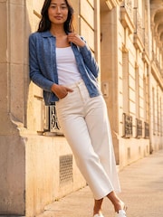 Roman Blue Petite Collar Cardigan - Image 2 of 4