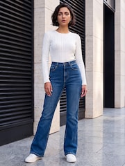 Roman Blue Bootcut Stretch Denim Trousers - Image 3 of 4