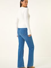 Roman White Collared Button Jumper - Image 4 of 5