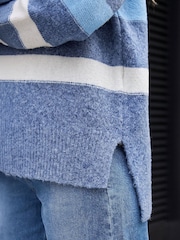 Azul - Suéter de punto suave a rayas de Roman - Imagen 4 de 4