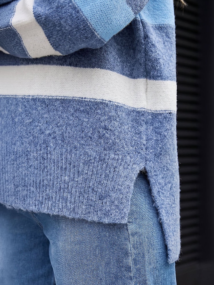 Azul - Suéter de punto suave a rayas de Roman - Imagen 4 de 4 Azul - Suéter de punto suave a rayas de Roman - Imagen 4 de 4