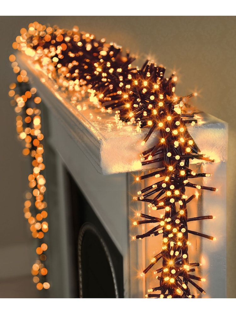 Premier Decorations Ltd Warm White LED Clusters With Timer Christmas Lights - Image 2 of 4