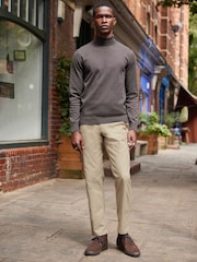 Stone Slim Smart Textured Chino Trousers - Image 2 of 12