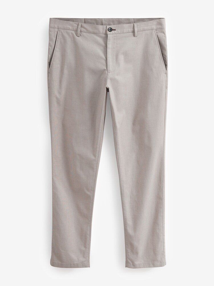 Stone Slim Smart Textured Chino Trousers - Image 7 of 12