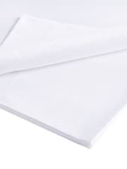 Bianca White Luxury 800 Thread 100% Cotton Sateen Flat Sheet - Image 1 of 2