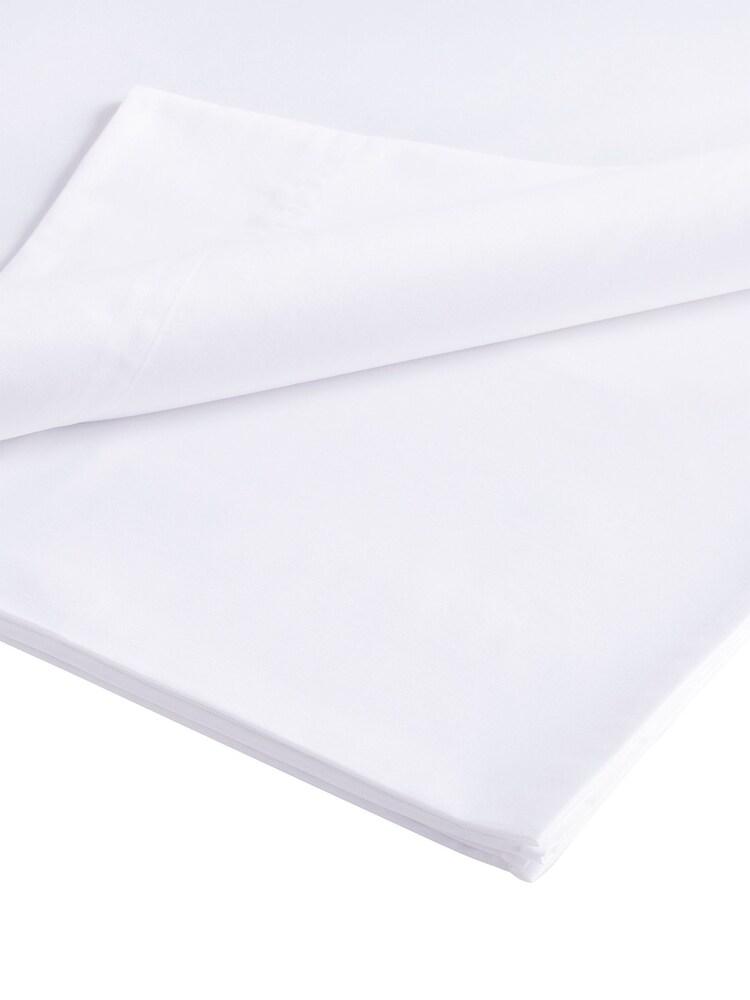 Bianca White Luxury 800 Thread 100% Cotton Sateen Flat Sheet - Image 1 of 2 Bianca White Luxury 800 Thread 100% Cotton Sateen Flat Sheet - Image 1 of 2