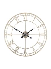 Pacific Gold Antique Gold Metal Round Wall Clock - Image 2 of 2