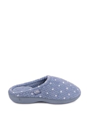 Totes Blue Isotoner Popcorn Terry Mules Slippers - Image 1 of 5