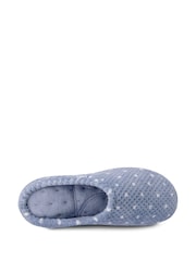 Totes Blue Isotoner Popcorn Terry Mules Slippers - Image 3 of 5