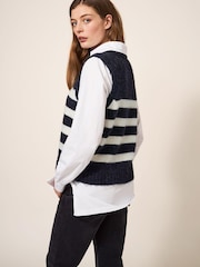 White Stuff Stripe Black Tank - Image 2 of 6
