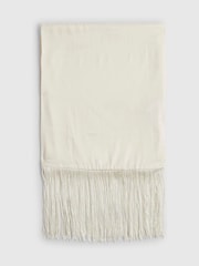 River Island Cream Molly Smith Longline Fringe Scarf - Image 1 of 2
