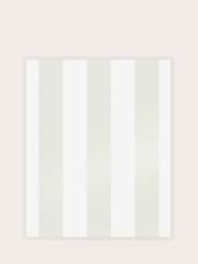 Laura Ashley White Lille Pearlescent Stripe A4 Wallpaper Sample - Image 2 of 2
