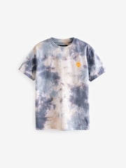 Gris - Coupe décontractée T-shirt à manches tie-dye court  100petit enfant) % coton ( (3-16ans) - Image 1 of 3
