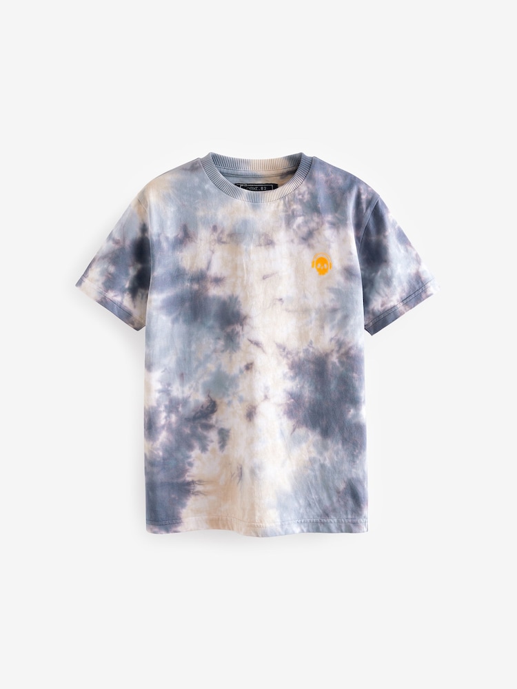 Gris - Coupe décontractée T-shirt à manches tie-dye court  100petit enfant) % coton ( (3-16ans) - Image 1 of 3