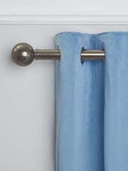 Pewter Grey Ball Finial Extendable Curtain 35mm Pole Kit - Image 2 of 8