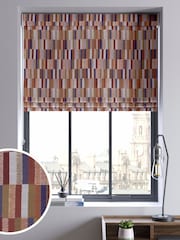 Rust Brown Blocks Made to Measure Roman Blind - Image 1 of 6