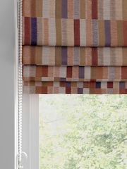 Rust Brown Blocks Made to Measure Roman Blind - Image 2 of 6