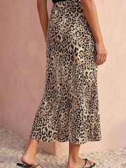 Roman Brown Printed A-Line Midi Skirt - Image 3 of 4
