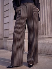 Roman Brown Pinstripe Trousers - Image 2 of 4