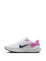 Nike White/Pink Youth Revolution 7 Trainers - Image 4 of 12