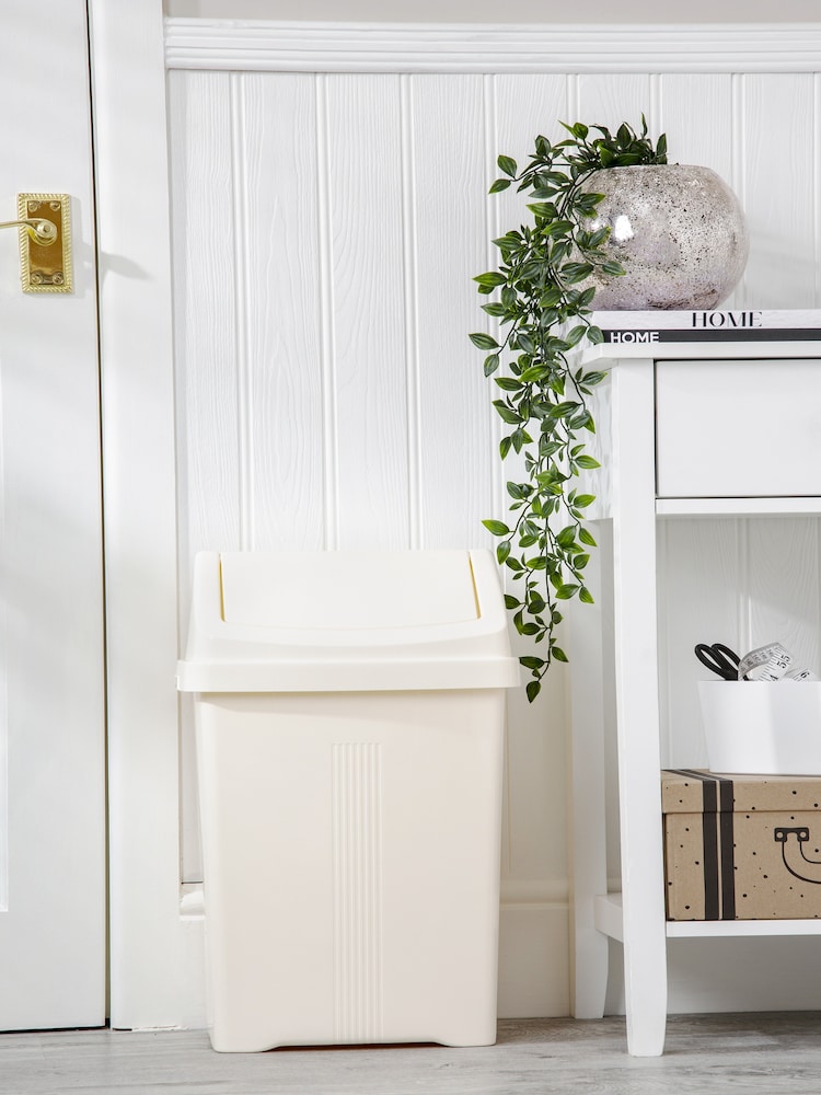 Wham Cream Casa 25L Plastic Swing Bin - Image 1 of 4