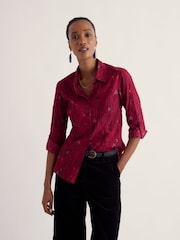 Seasalt Cornwall Red Larissa Cotton Crinkle Shirt - Image 1 of 6