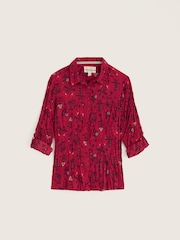 Seasalt Cornwall Red Larissa Cotton Crinkle Shirt - Image 4 of 6
