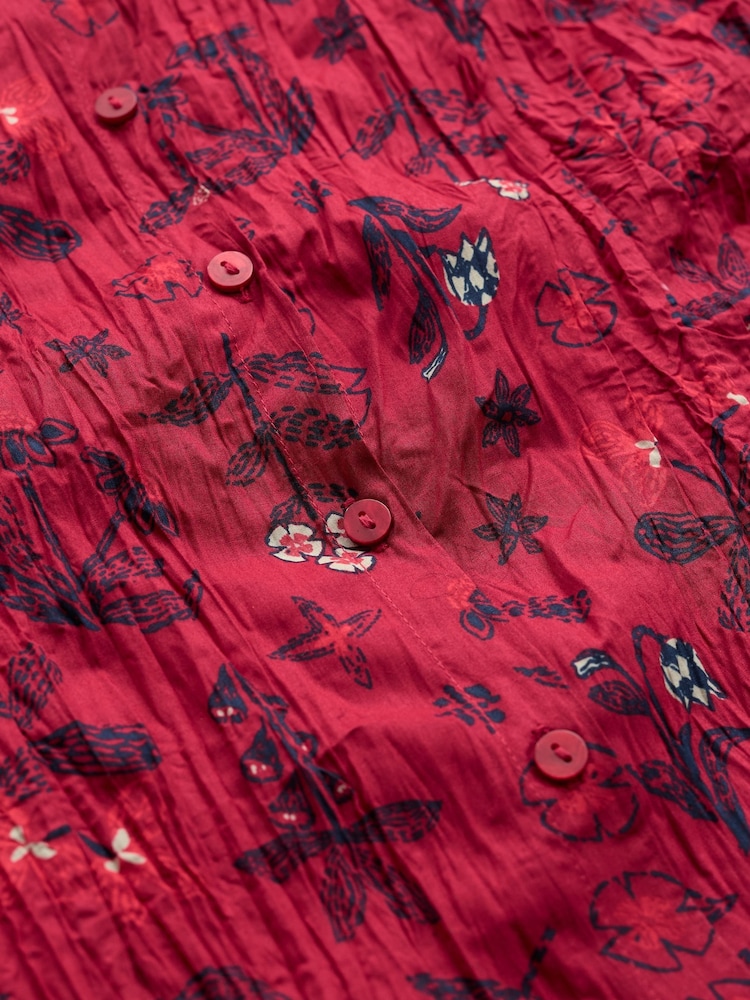 Seasalt Cornwall Red Larissa Cotton Crinkle Shirt - Image 6 of 6 Seasalt Cornwall Red Larissa Cotton Crinkle Shirt - Image 6 of 6