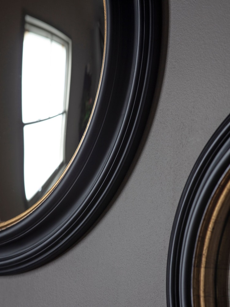Gallery Home Gold Bruton Black & Gold Convex Mirror - Image 3 of 3