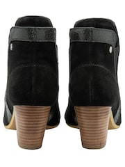 Ravel Black Suede Leather Ankle Boots - Image 3 of 4