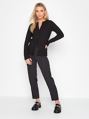 PixieGirl Petite Black Button Down Crew Neck Cardigan - Image 3 of 4