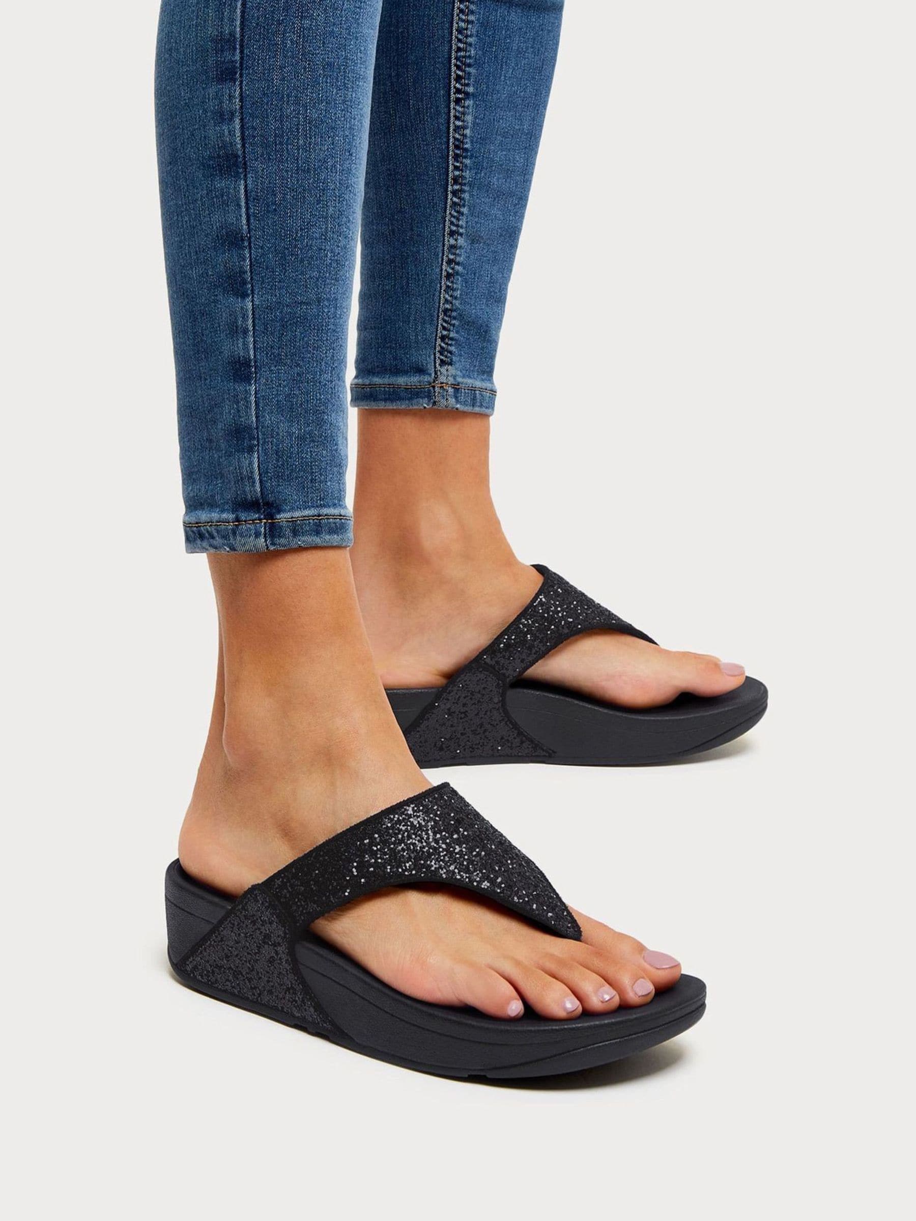 Buy FitFlop Lulu Glitter Toe Post Sandals from the Next UK online shop
