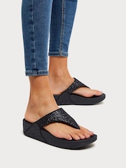 FitFlop Lulu Glitter Toe-Post Sandals - Image 1 of 5