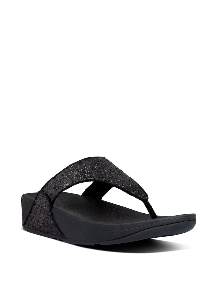 שחור - FitFlop סנדלי אצבע בעיטור נצנצים, דגם Lulu - Image 4 of 5