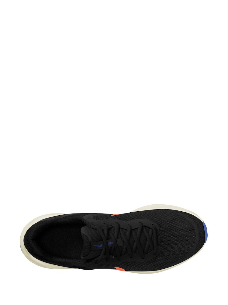 Nike Black/Orange Revolution 7 Road Running Trainers - Image 3 of 4