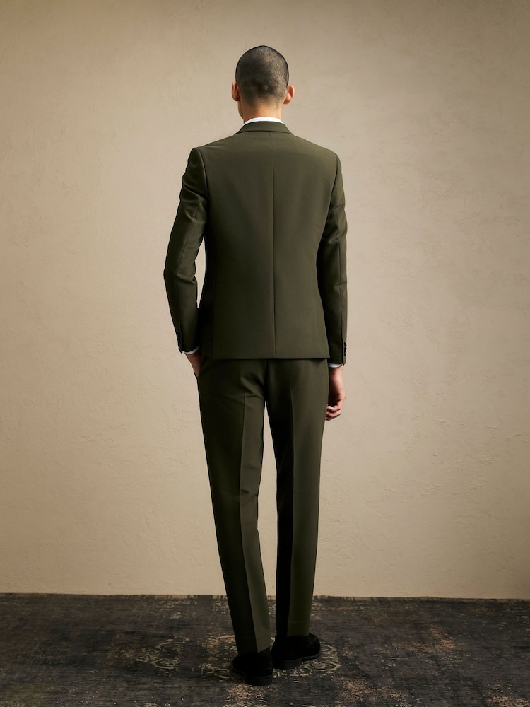 River Island Green Skinny Fit Suit Trousers - Image 4 of 4